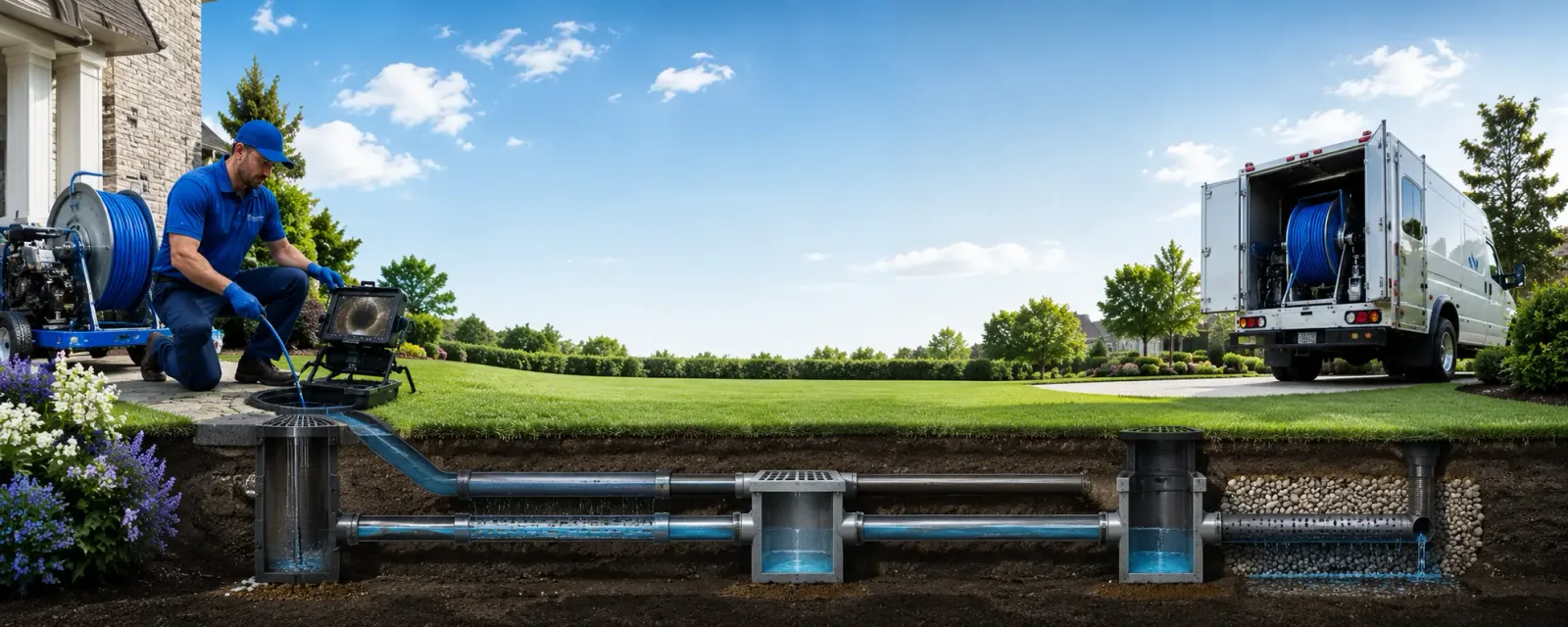 Outdoor drain cleaning information for Waterman, IL